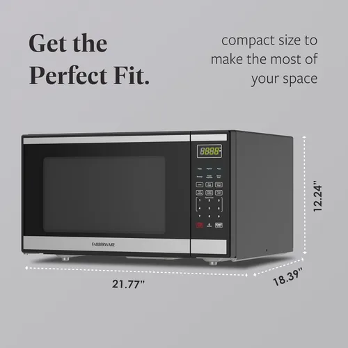 Miniatura 4 de Farberware - Horno microondas de encimera de 1.6 pies cúbicos – 1100 vatios de potencia, configuraciones de cocción automática, descongelación