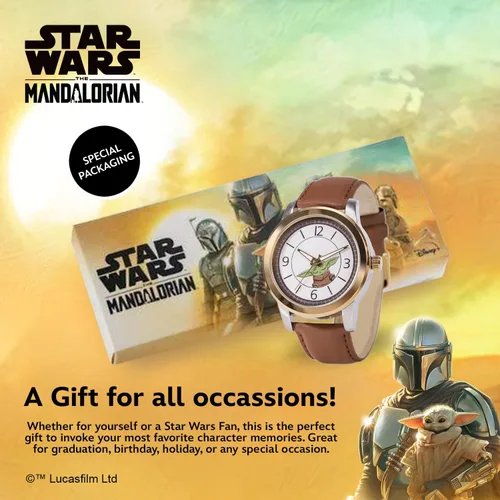 Miniatura 6 de Star Wars The Mandalorian Reloj de cuarzo analógico para adultos