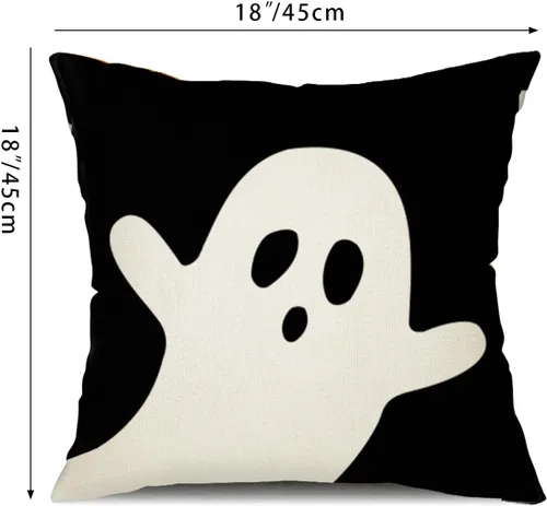 Miniatura 5 de Funda de almohada de Halloween de 12 x 20 pulgadas, diseño de fantasma, acuarela, para Halloween, decoración de almohadas lumbares para exteriores