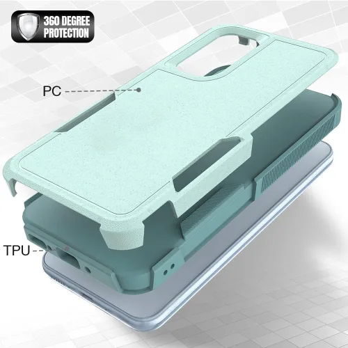Miniatura 161 de Jeylly Compatible con Samsung Galaxy A22 5G Funda, Funda Samsung A22 5G con 2pcs protectores de pantalla de vidrio templado