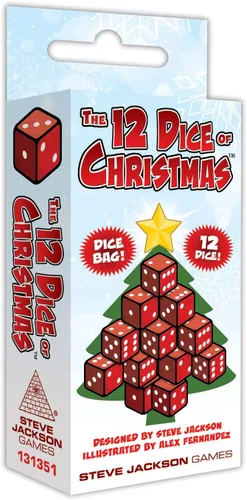 Los 12 dados de Navidad, juego de dados, familia, vacaciones, para 2 a 5 jugadores, mayores de 10 años Steve Jackson Games