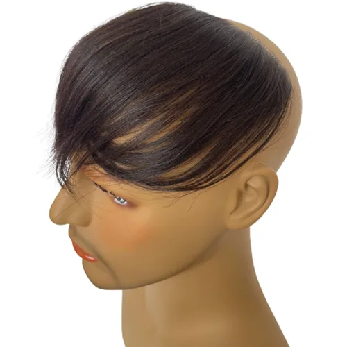 Miniatura 2 de Voloria Tupé de cabello humano 100 % de piel sintética para hombre, peluca frontal para retroceso, sistemas de reemplazo de línea capilar natural