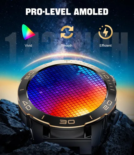 Miniatura 3 de Smart Watches for Men Luxury for Android iPhone/50 Day Battery,Fitness Watch with Heart Rate/Blood Pressure/Sleep Monitor,Men's Smartwatch Amoled