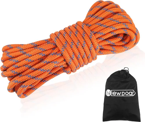 NewDoar cuerda de 10 mm (3/8 pulgadas) para accesorios, doble trenzado, pre cortada CE 24KN para supervivencia al aire libre, alpinismo, Prusik,