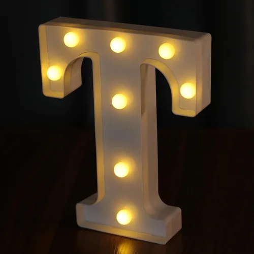 Miniatura 40 de Letras Iluminadas, Luces de Letras LED 26 del Alfabeto, Letra Iluminada Decorativa, Letras de Marquesina LED que Funcionan con Pilas para Fiesta