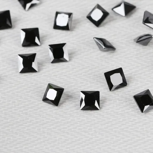 Miniatura 3 de Circonita de corte cuadrado multicolor (CZ), piedras preciosas sueltas, gemas sintéticas, pequeñas piedras cúbicas sueltas, gemas facetadas, piedras