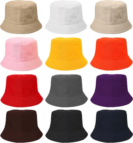 Miniatura 4 de Paquete de 12 sombreros de cubo al por mayor para hombres mujeres verano viaje playa sombrero de pesca al aire libre