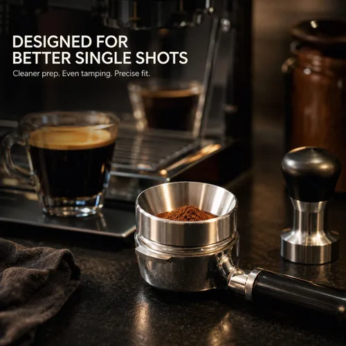 Miniatura 7 de YOLOYO - Embudo dosificador de espresso de 1.614 in compatible con La Marzocco 1 taza 0.25 oz y VST 0.25 oz cesta de un solo disparo, embudo