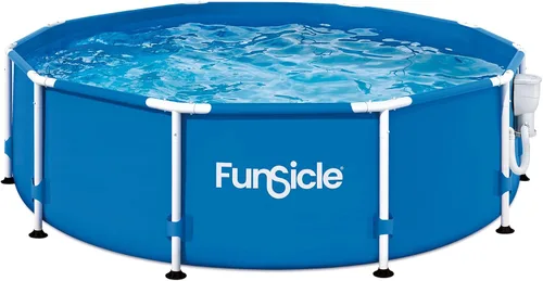 Miniatura 11 de Funsicle Actividad 8' x 30" Piscina redonda sobre el suelo, incluye bomba de filtro FiltraBoost 400 GPH con AutoSkimmer, cartucho de filtro tipo I