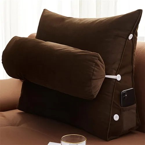 Miniatura 14 de Almohada triangular para lectura y dormir en forma de cuña con almohada ajustable para el cuello, soporte para cuerpo, espalda, lumbar, uso en cama