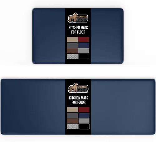 Miniatura 10 de GORILLA GRIP Alfombrillas de cocina cómodas y acolchadas para el suelo, superficie suave impermeable y resistente a manchas, alfombrilla antifatiga
