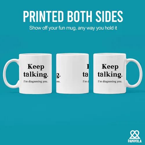 Miniatura 3 de Taza de café divertida con texto en inglés «Keep Talking I'm Diagnosing You», psicólogo, psicólogo, médico, terapeuta, psiquiatra, patólogo, terapia