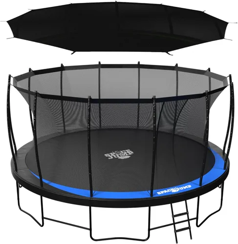 Miniatura 17 de SpaceJump Lunar Trampoline, Outdoor 8 FT, 10 FT, 12 FT, 14 FT, 16 FT Round Bouncer with Safety Net, Optional Accessories, Black