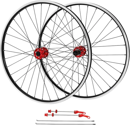 Miniatura 10 de Fit7 Ruedas de bicicleta – Freno de disco de 27.5/29 pulgadas, ruedas delanteras y traseras de bicicleta de montaña de liberación rápida para Buje