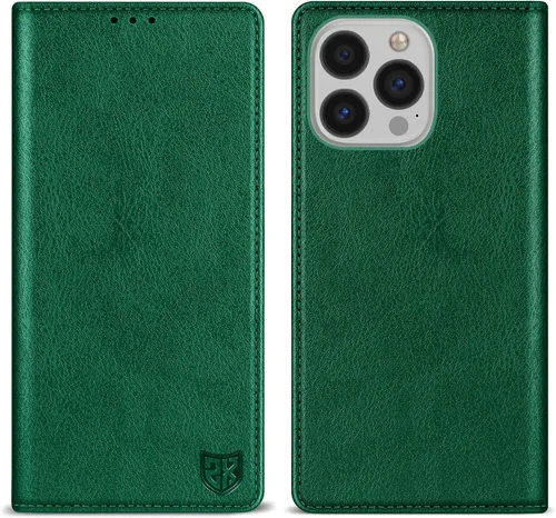 Miniatura 15 de ZZXX Funda tipo cartera para iPhone 13 con bloqueo RFID, soporte de ranura para tarjetas, funda protectora de cuero magnético fuerte plegable