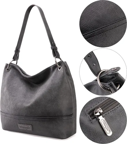 Miniatura 107 de Wrangler Hobo - Bolsas para mujer de cuero vegano con asa superior, bolsos de hombro y bolsos
