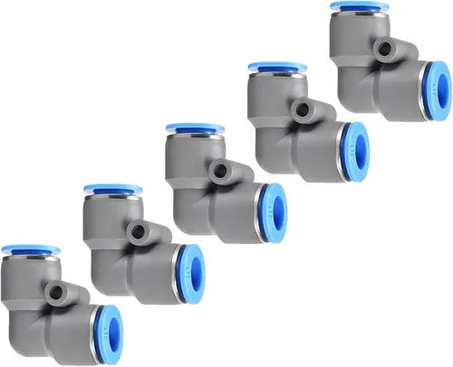 Miniatura 8 de M METERXITY Paquete de 2 codos neumáticos de aire – Empuje de 90 grados para conectar accesorios de aire de conexión rápida, aplicar a la conexión