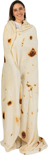 Miniatura 5 de PAVILIA Manta de tortilla de burrito, manta de doble cara de harina de tacos para niños, niñas, adolescentes, manta de comida realista, divertido