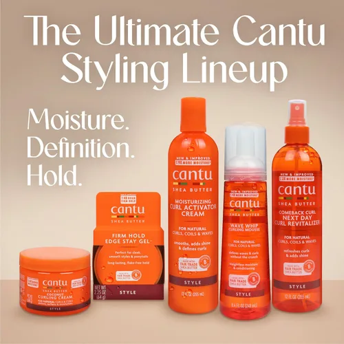 Miniatura 9 de Cantu Crema rizadora de coco con manteca de karité para cabello natural, 12 onzas para cabello natural