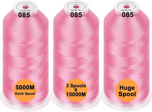 Miniatura 31 de New brothreads - 40 opciones - Varios paquetes de colores surtidos de hilo de poliéster para máquina de bordar, carrete grande de 5000 m para todas