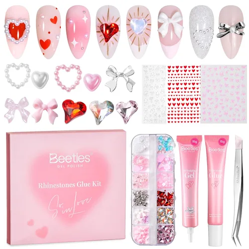 Miniatura 10 de Beetles Gel Escultor 3D Gel para Arte de Uñas - 6 Colores Esmalte de Uñas Sin Limpieza Pegamento para Arte de Uñas con Pedrería para Dibujar Moldear