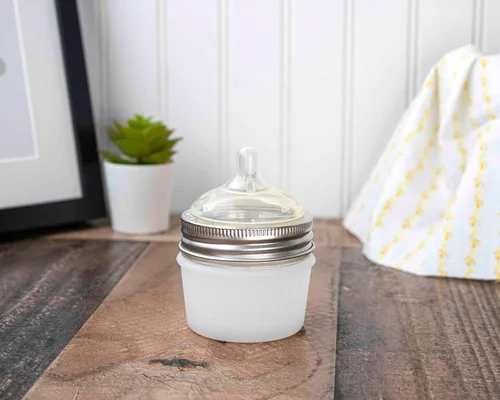 Miniatura 3 de Mason Jar Lifestyle - Fundas de silicona de 4 onzas para proteger bolas pequeñas, Kerr, tarros acolchados para conservas (escarcha, paquete de 2)