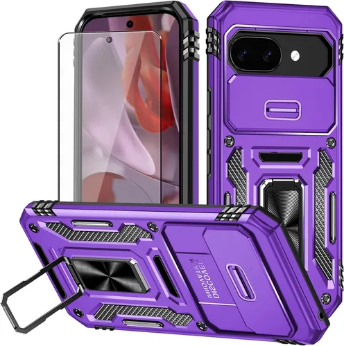 Miniatura 17 de Funda para Pixel 6a, Google Pixel 6A con protector de pantalla HD, [grado militar de 16 pies probada en caídas], anillo protector a prueba de golpes