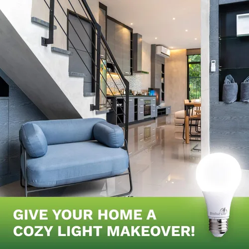 Miniatura 3 de Bioluz LED Bombilla LED de 40 W A19 de 2700 K, base estándar E26, para interiores y exteriores, decoración del hogar, bombilla de repuesto de larga