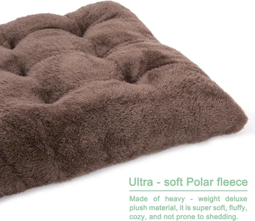 Miniatura 3 de POMIU Paquete de 2 camas lavables para perros, camas de felpa de lujo con antideslizante, lavable a máquina, tapete para dormir para perros grandes