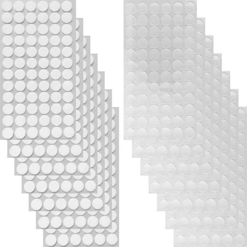 Miniatura 13 de Puntos autoadhesivos, adhesivo fuerte, 1000 unidades (500 pares) puntos de nailon adhesivos de 0.59 pulgadas de diámetro, puntos de gancho y bucle