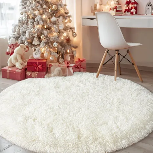 Miniatura 20 de Alfombra pequeña rosa para dormitorio, alfombras de área esponjosas peludas de 2x3 pies para habitación de niñas y niños, alfombra suave