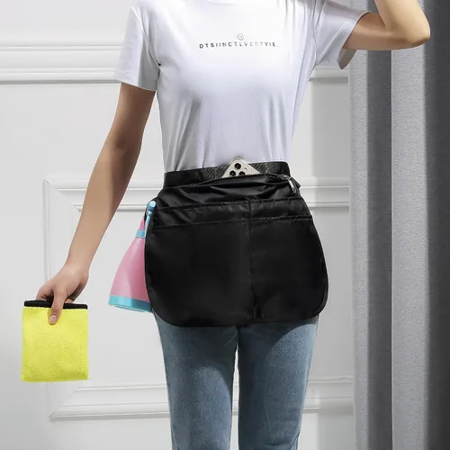 Miniatura 2 de Bafelia Delantal Organizador de Limpieza de Tamaño Pequeño para Mujeres con 5 Bolsillos, Suministros de Limpieza Profesionales Impermeables