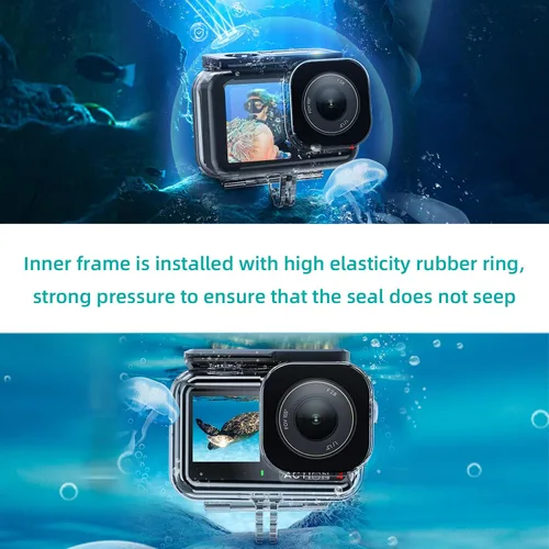 Miniatura 6 de Funda impermeable para DJI Osmo Action Camera 5 pro/4/3, con carcasa submarina antivaho carcasa carcasa soporta 147.6 ft/148 pies carcasa de buceo