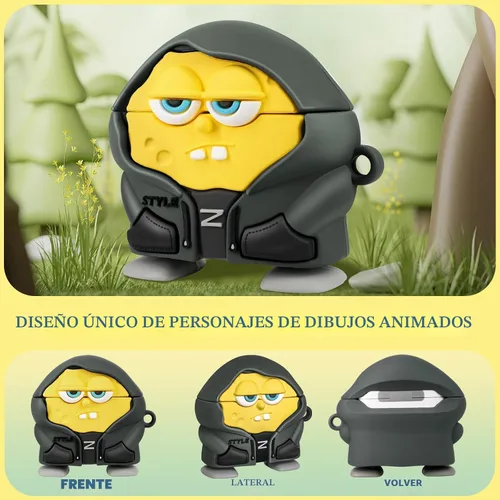Miniatura 4 de Estuche lindo para AirPods Pro 3 (2025) Divertido con personajes de anime kawaii de dibujos animados 3D geniales Funda de silicona compatible