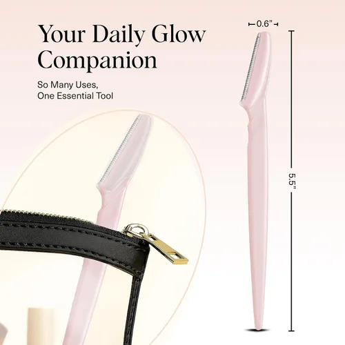 Miniatura 5 de Kitsch Dermaplane Maquinilla de Afeitar para Rostro de Mujer – Maquinillas de Afeitar Faciales para Mujeres y Hombres, Recortadora de Cejas y Rubor