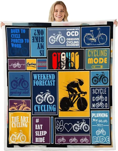 Miniatura 15 de Golf Fleece Blanket,Vintage Sports Game Golf Club Player Silhouette Bed Blanket for Adults Teens,Rustic Lake House Boating Beige Black Room