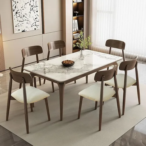 Miniatura 2 de Juego de 6 fundas impermeables para asiento de silla de comedor, elásticas, extraíbles y lavables, fundas de asiento para silla de comedor