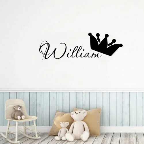 Miniatura 5 de jifu 1 calcomanía de pared con nombre personalizado estilo caligrafía, calcomanías personalizadas para niños, calcomanía con nombre personalizado (L)