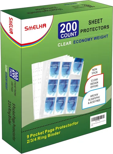 Protector de página de 9 bolsillos, paquete de 200 fundas para tarjetas coleccionables para Skylanders, MTG, cupón, juego, tarjetas de fútbol