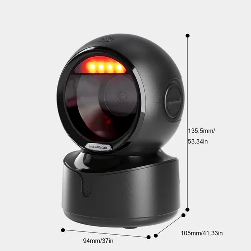 Miniatura 9 de NetumScan Escáner de código de barras omnidireccional automático de escritorio, lector de código de barras QR con cable USB manos libres, detección