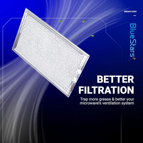 Miniatura 4 de BlueStars WB06X10309 WB06X10359 - Filtro de grasa para microondas de repuesto de 7.64 x 5.12 pulgadas, compatible con microondas G.E LG Kenmore