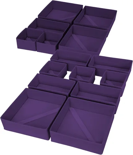 Miniatura 32 de DIMJ Organizador de cajones para ropa, paquete de 6 unidades, organizadores plegables para bebé, organizador de almacenamiento y cómoda