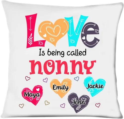 Miniatura 13 de Abuela - Almohada personalizada con corazón de amor, almohada personalizada para mamá, regalos para abuela, mamá de hija, nietos, día de la madre