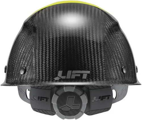 Miniatura 4 de LIFT Safety DAX Fifty 50 - Gorra de fibra de carbono estilo Hardhat compatible con ANSI, 6 puntos