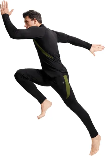 Miniatura 2 de romision 2 Pack Thermal Underwear for Men Long Johns Fleece Lined Hunting Gear Bottom Top Set Base Layer Cold Weather XS-4XL