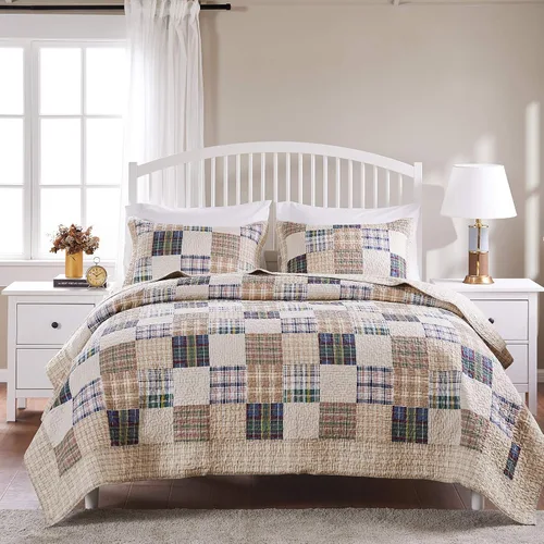 Miniatura 2 de Greenland Home - Juego de edredón Oxford de 2 piezas, individual, multicolor