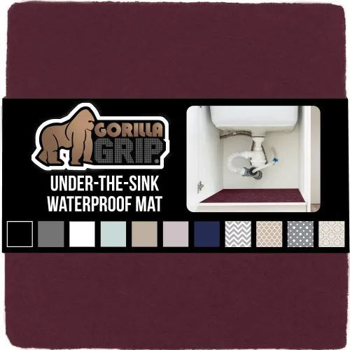 Miniatura 14 de GORILLA GRIP - Tapete original de alta calidad para colocar debajo del fregadero, no adhesivo, absorbente, duradero, resistente al agua