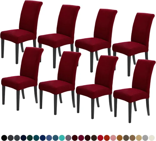 Miniatura 19 de Joccun Fundas para Sillas de Comedor Juego de 2, Fundas Elásticas para Sillas de Comedor Fundas para Sillas de Comedor Protector de Asiento, Funda