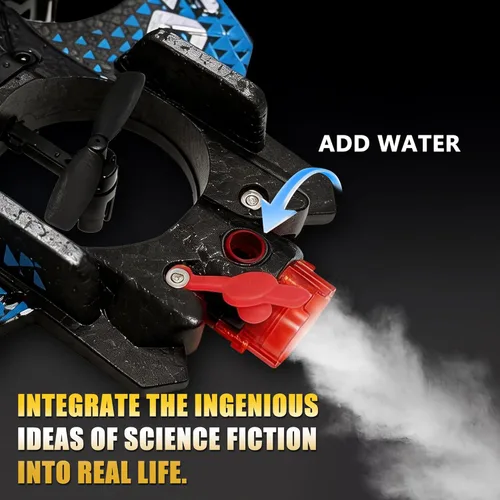 Miniatura 2 de Avión RC con spray frío, aviones de control remoto de espuma con luz LED, juguetes de combate de 360°, rollo de acrobacias, avión RC para niños