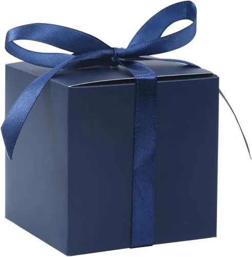 Miniatura 8 de COTOPHER 100 cajas de regalo pequeñas, cajas de regalo de 2 x 2 x 2 pulgadas, cajas de regalo de papel con cintas, caja de dulces para recuerdos